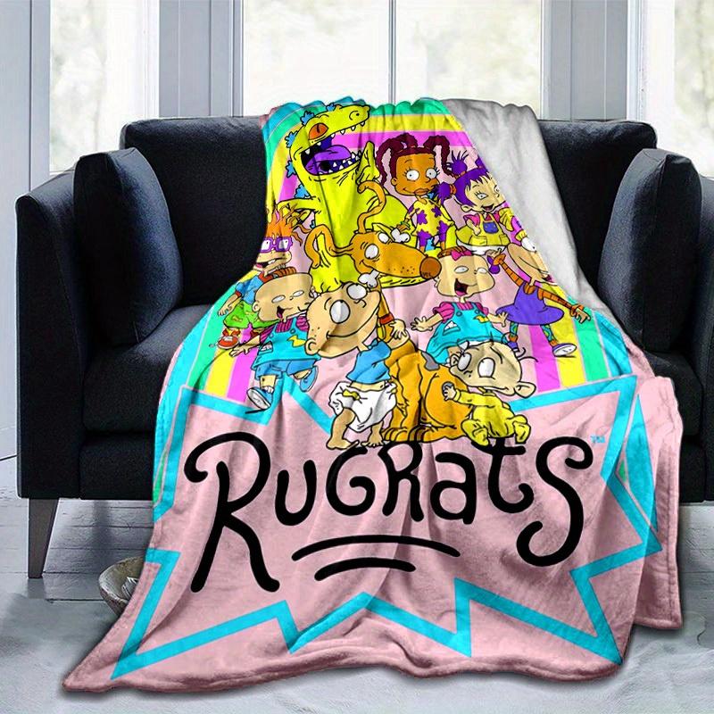 1pc Rugrats Home Decor: Cozy Flannel Blanket, Perfect Gift for Bedroom, Living Room, Travel, Camping, Car, Beach, Office Naps, Ideal Sofa Throw, Outdo