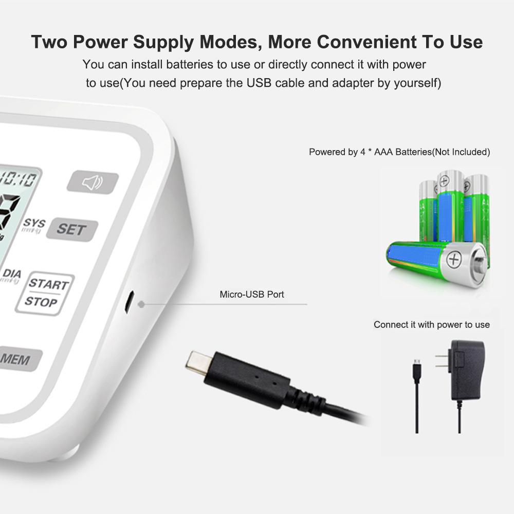 Upper Arm Style Automatic Electronic Blood Pressure Monitor for Home Use