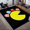 Pac‑Man Flannel Printed Carpet, Home Sofa Decoration for Living Room & Bedroom, Non‑Slip Play Flannel Floor Mat for Game Room