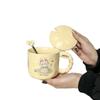Кружка для кошек высокой ценности для пары, большая кофейная кружка с крышкой и ложкой, милая мультяшная подарочная керамическая кружка