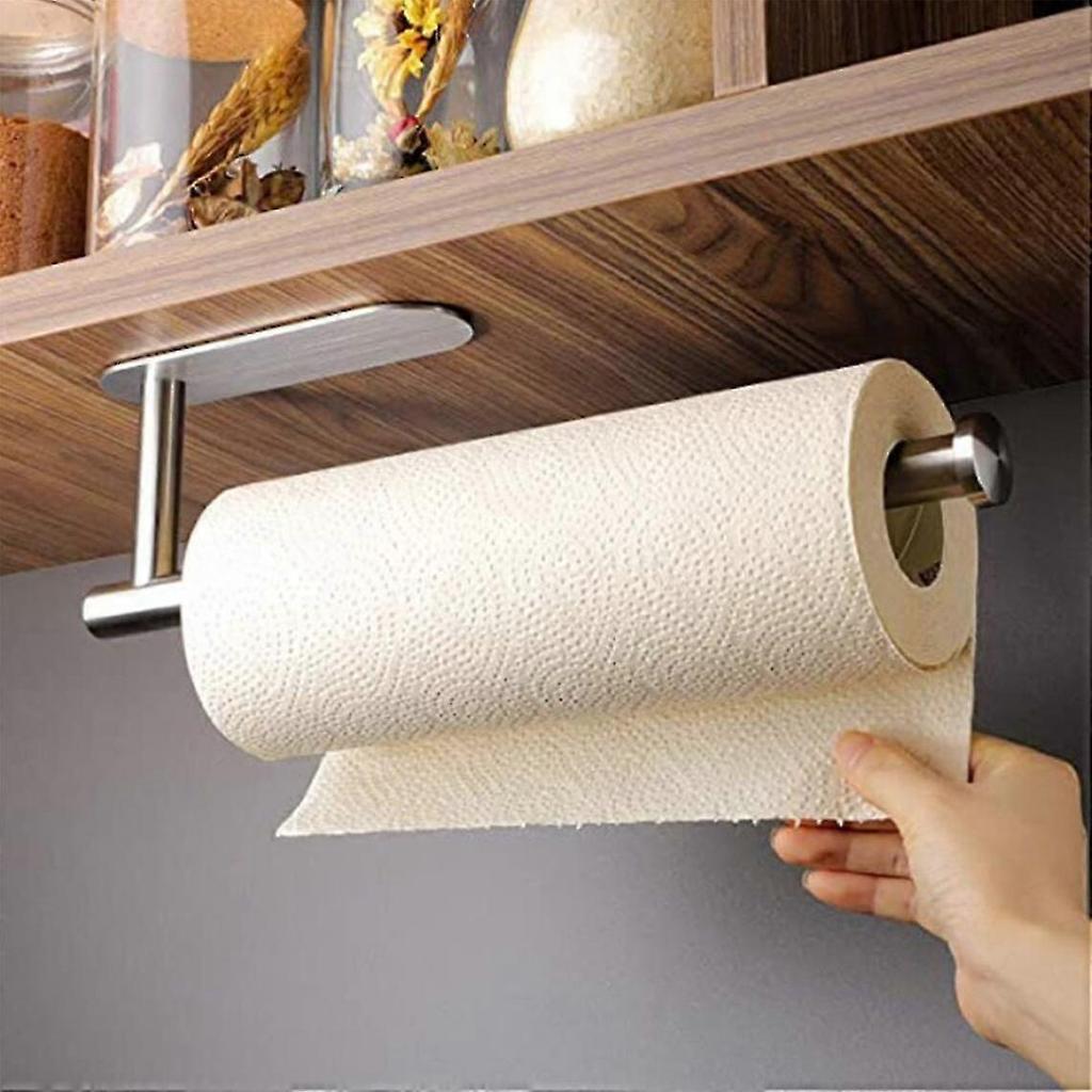 Toilet Paper Holder Stainless Steel Bathroom Accessories Kitchen Roll Paper Holder Paper Holder | Document Holder (silver)