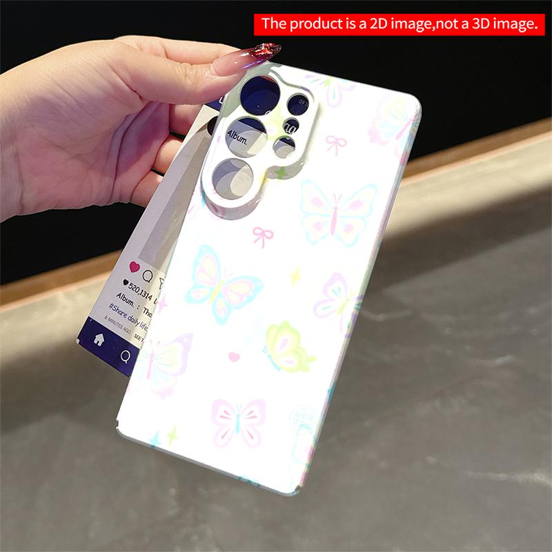 2DFlat Samsung phone case Pastel Butterfly Dream Wallpaper Phone Case Applicable to Galaxy S22 S23 S24 S25ULTRA S26 A12 A13 A14 A15 A16