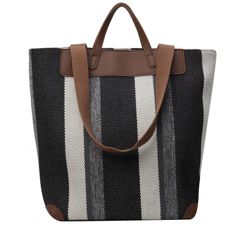 Niche Retro Canvas Bag Women's New Fashionable Large-capacity Tote Bag Class Commuter Shoulder Tote Bag