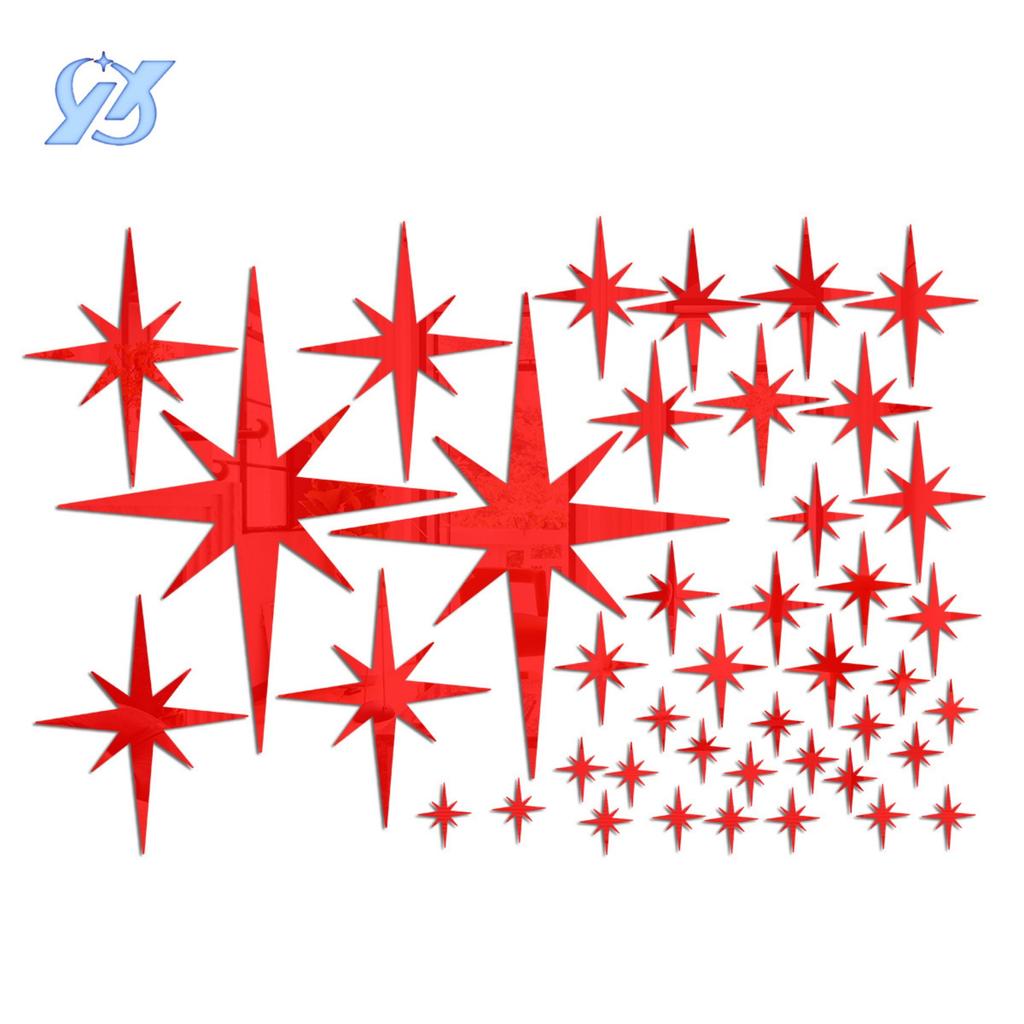 Starry Mirror Acrylic Wall Stickers Wall Background Decoration Three-dimensional Layout Living Room Bedroom Stickers