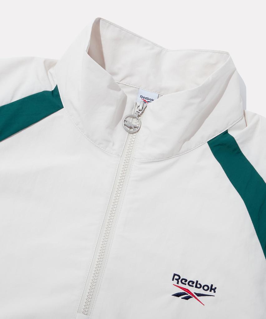 Reebok Dna Colorblock Short Sleeve Anorak - Ivory:Green