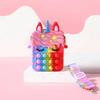 Kids' Unicorn Coin Purse & Backpack Set with Puzzle Bubble Decompression Toy