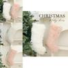 Christmas Decor Stocking Gift Bag With Long Plush Material For Gatherings Family