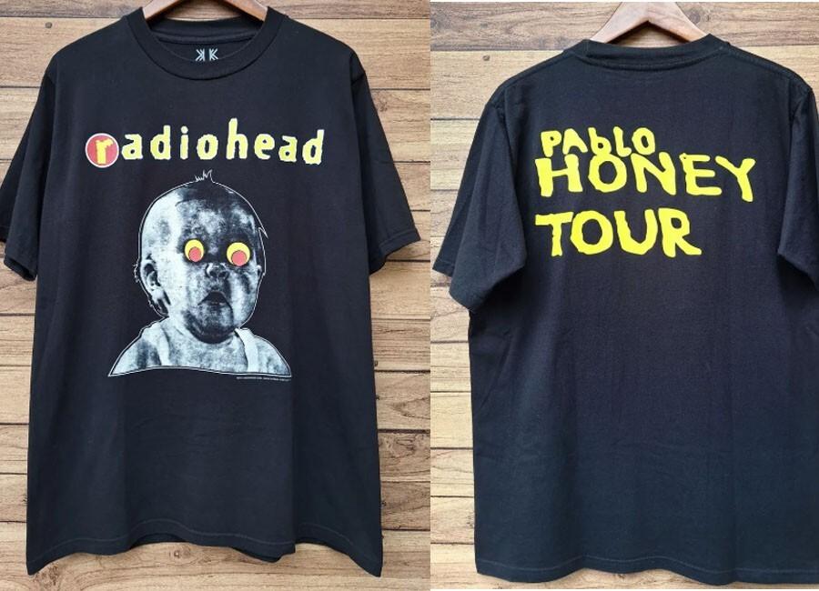 Radiohead 00s Pablo Honey Tour Album Creep Rock Band 2 Side Shirt S-5XL K0002