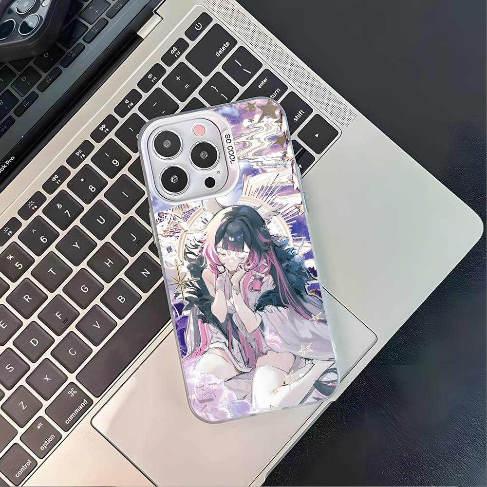 G-Genshin Impact Колумбина Чехол для телефона для iPhone 17,16,15,14,13,12,11,Pro,XS,Max,Plus,Mini,SE4,E Белый Матовый Ударопрочный Чехол
