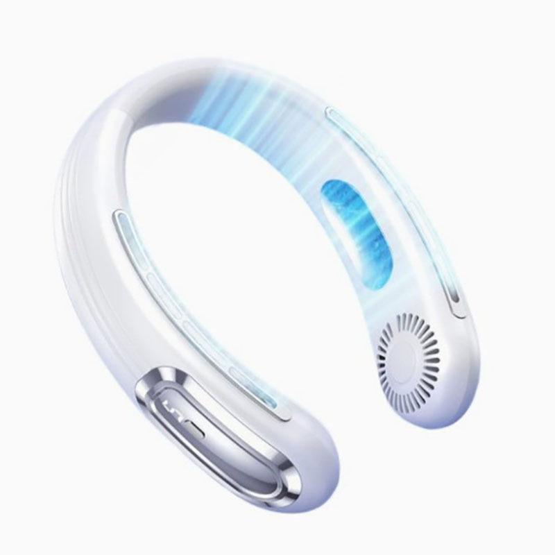Ice Cooling Neck Fan, Bladeless Portable Hands-Free Wearable Mini Fan, 360° Circulating Cold Air Quiet Fan