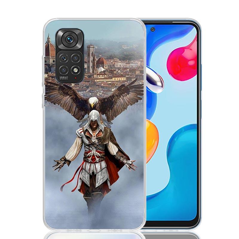 Чехол для телефона A-Assassins Game Creed для Xiaomi Redmi Note 13 14 15 Pro Plus 12S 12 14S 11S 11E 10 10S 11 11T 5G 4G Обложка Coque Красный