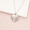 Stainless Steel Silver & Gold Women's Heart Photo Frame Locket Necklace