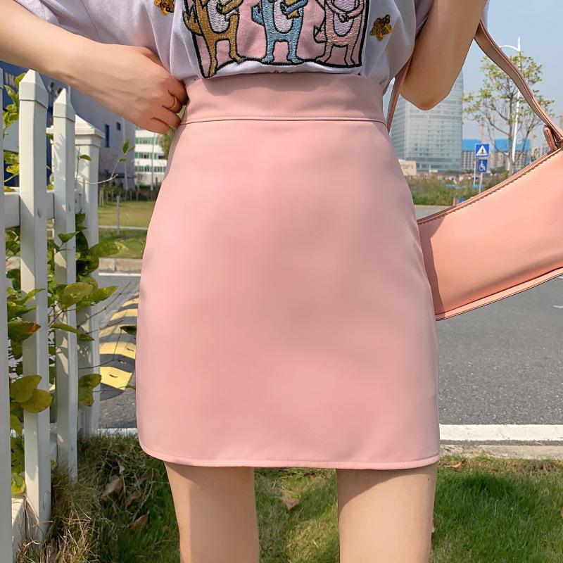 2023 Весна/Лето Корейская конфетная юбка А-силуэта с высокой талией, разноцветная студенческая юбка