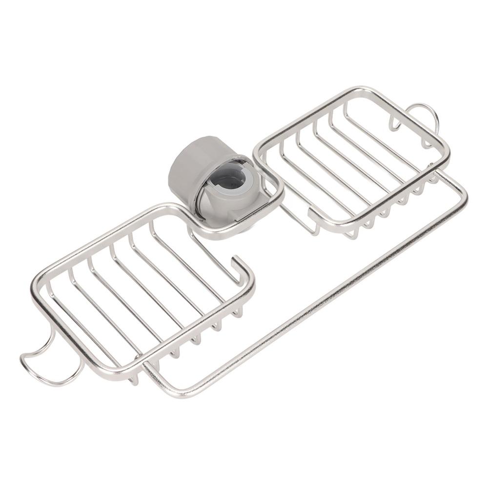 Adjustable Sink Shelf Aluminum Plastic Hanging Rack Durable Sink Organizer Rack Dishcloth Drainer