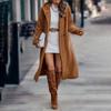 Women Autumn Winter Tweed Coat Hooded Coat Button Long Sleeve Solid Color Casual Fashion Warm Comfortable Regular Standard Fit