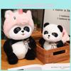 Плюшевая игрушка Панда Шапка Единорога Кукла Мягкая игрушка Мультяшный Декор ПП Хлопок Подарок