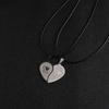 Ювелирные изделия для пар, ожерелья в форме сердца, пара ожерелье из нержавеющей стали с гравировкой