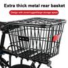 Bike Rear Storage Basket Heavy Duty Large Capacity Universal MTB Road Mountain Bicycle Metal Wire Basket Bike Accessories