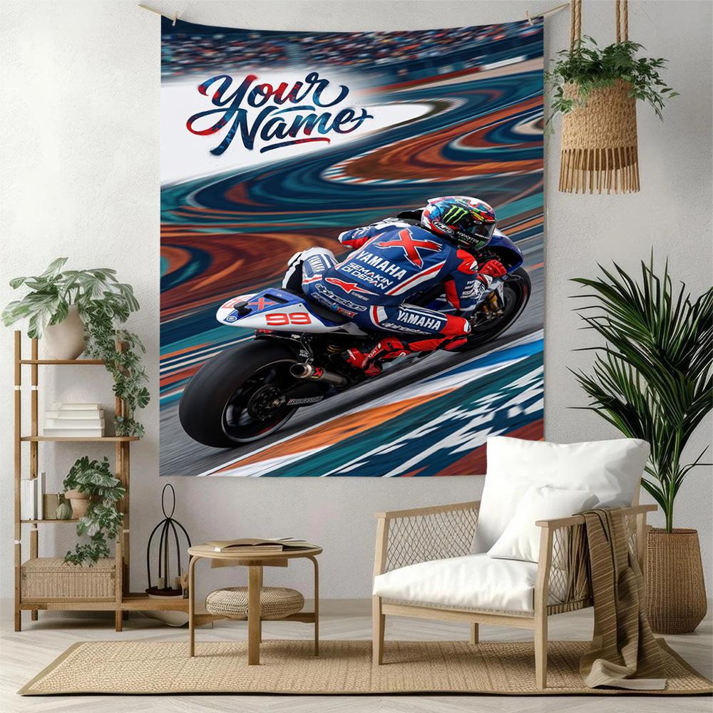 Jorge Lorenzo Custom Your Name Wall Decor Tapestry Art For Pet Memorial Birthdaywedding Party Backdrop Family Gift