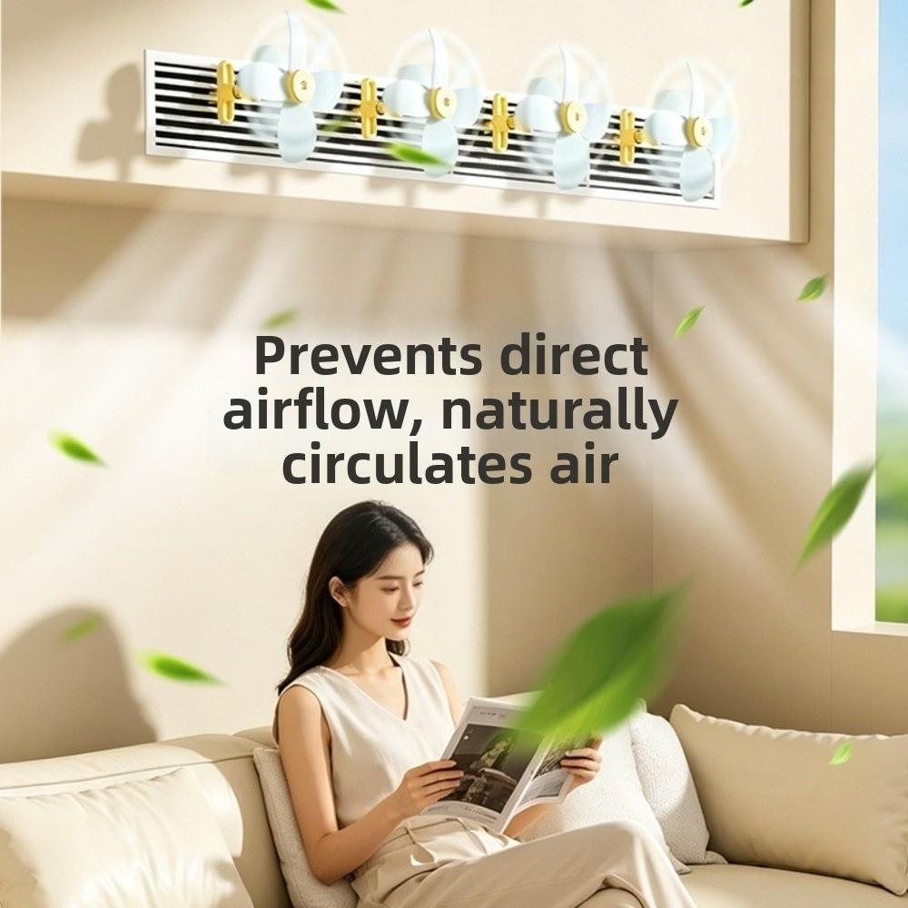 1/3Pcs Wall Mounted Conditioning Guide Fan Anti Direct Blowing Air Conditioner Vent Fan Study Room