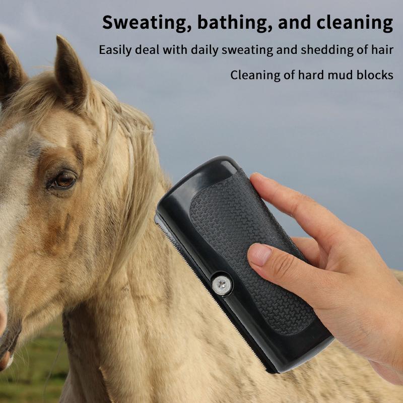 Щетка для чистки лошадиного пота Массажный инструмент Расческа для шерсти домашних животных Щетка для чистки коров Щетка для чистки лошадей Расческа для чистки лошадей