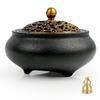 Ceramic Incense Burner with Lid, Flame-Retardant Cotton, and Incense Holder, Perfect for Yoga, Meditation, Buddhist Altar Purification, Incense Ceremo