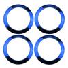 Interior Panel Decals 4 Pcs Car Door Audio Speaker Panel Circle Trim Ring Cover