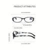 1PC Fashion Print Flower Anti Blue Light Blocking Folding Reading Glasses For Women Portable With Storage Box
