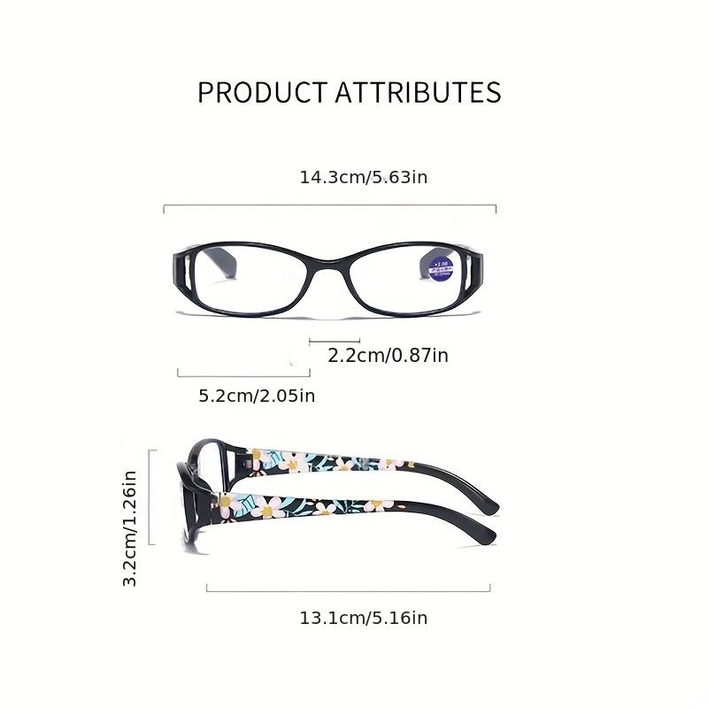 1PC Fashion Print Flower Anti Blue Light Blocking Folding Reading Glasses For Women Portable With Storage Box