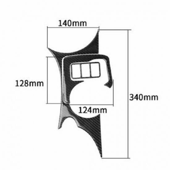 3PCS Carbon Fiber Cup Holder Panel Cover Interior Trim For Nissan 370Z 2009-2020
