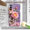 Роскошный Чехол для Телефона с Принтом Розовой Розы и Алмазов для Samsung Galaxy A56 A14 A55 A16 A54 A36 A53 A52 5G Матовый Мягкий Чехол