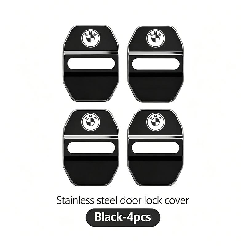 FA54Pcs Zinc Alloy Car Door Lock Buckle Protection Cover Anti-Collision Shock Absorbing Cushion Stickers For BMW G80 G06 G07 G42 G