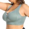 Европейский и американский большой размер бесшовное нижнее белье женский собранный антипровисающий без стального кольца грудь жир девушка бюстгальтер