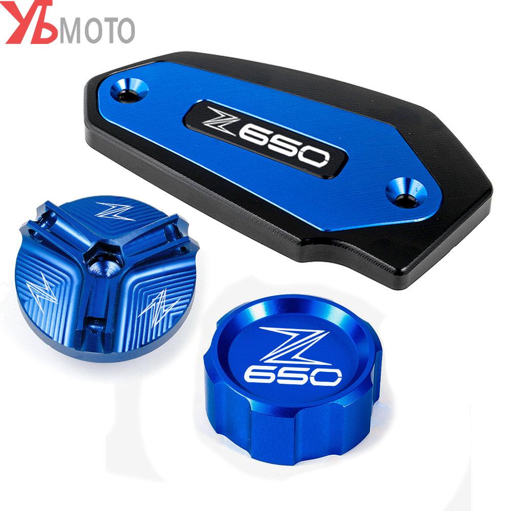 Для Kawasaki Z650 Z 650 2017-2022 аксессуары для мотоцикла, передняя и задняя крышка тормозной жидкости, крышка заливной горловины моторного масла, защитная крышка