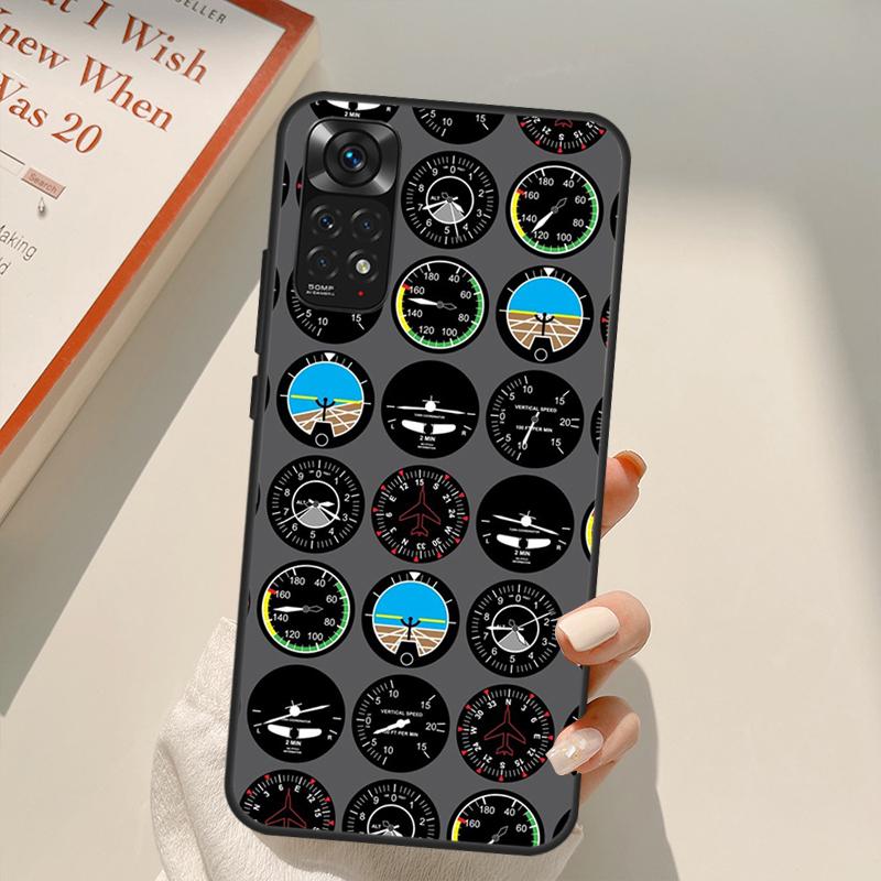 Aviation Aeroplane Pilot Cockpit Case For Xiaomi Redmi Note 11 10 Pro 8 9 9S 10S 11S 9A 9C 10A 10C K40 K50 Gaming Cover
