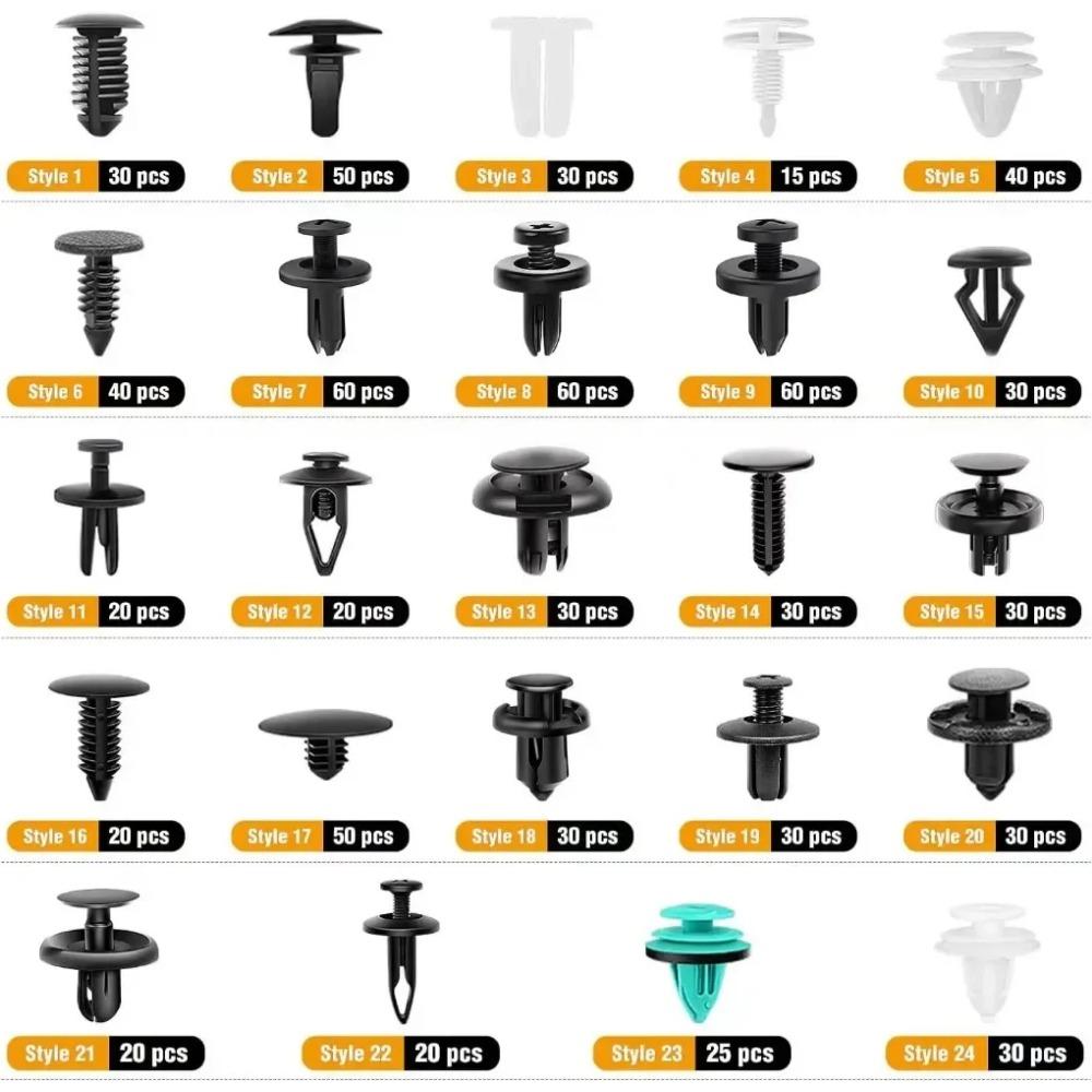 800 шт.-100 шт. Комплект автомобильных зажимов для крепления крыльев, пластиковые зажимы, фиксирующий штифт для кузова автомобиля, заклепка для бампера, отделка двери, ремонт панели