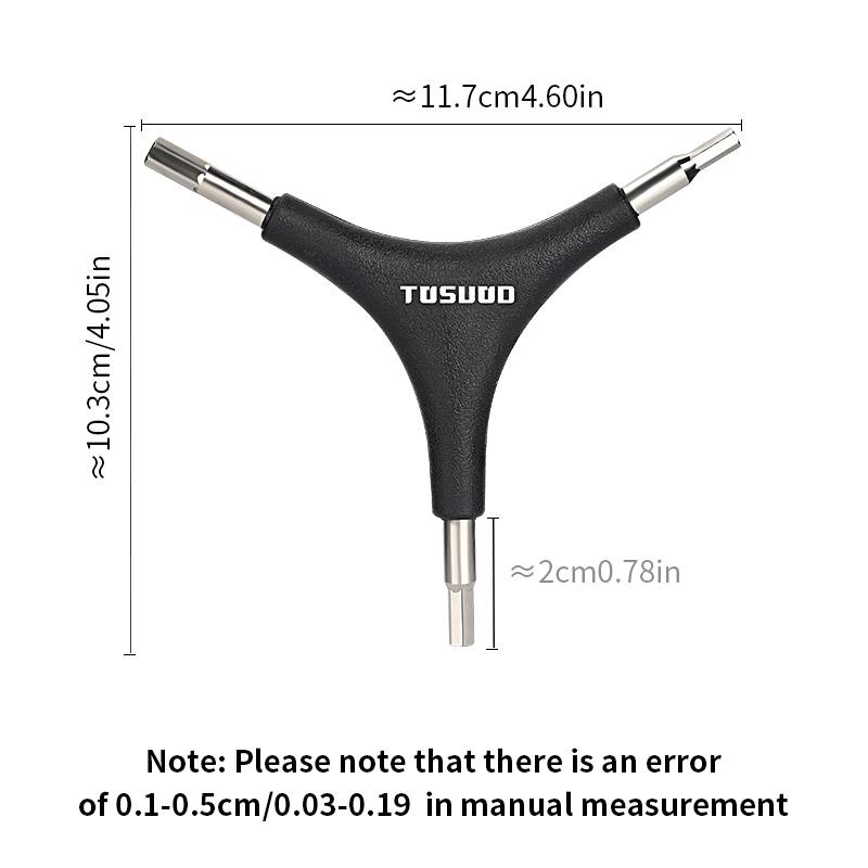 TOSUOD 3-In-1 External Hexagon Wrench Bicycle Repair Y-shaped Wrench Portable Cycling Maintenance Tool Bike Accessories