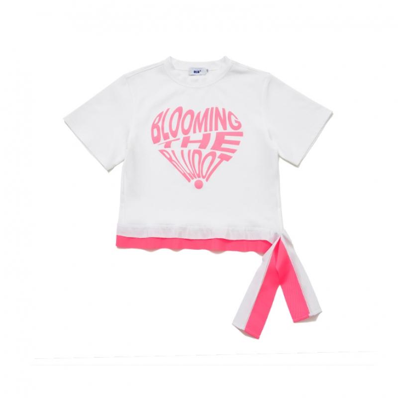 Blu DoT HearT ArTwork T shirT Wh