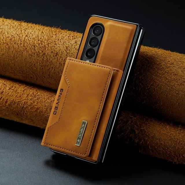 Fashion Magnetic Leather Phone Bag Case For Samsung Galaxy Z Fold4 5g Fold 4 Fold3 Fold 3 Card Slot Cell Phone Cover Funda