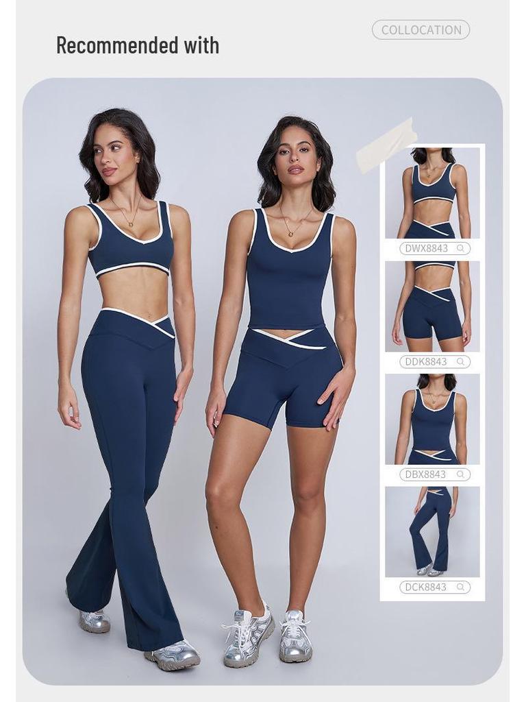 Двухцветный комбинезон-слинг с открытой спиной для занятий спортом на открытом воздухе и йогой