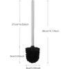 4PCS Toilet Brush Toilet Brushes Flexible Toilet Bowl Brush with Stainless Steel Handle for Bathroom Cleaning. (Black)