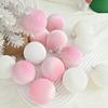 15 Pcs Christmas Ball Ornaments Lightweight Shatterproof Velvet Balls Reusable Festive Hanging Decorations for Home Xmas Tree
