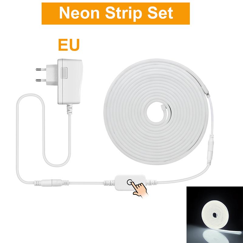 Сенсорный диммер Светодиодный неоновый свет 12 В RGB Гибкая лента Диодная лента Водонепроницаемая для декора спальни Настенный шкаф Lanp Кухня Ночное освещение Светодиодная лента