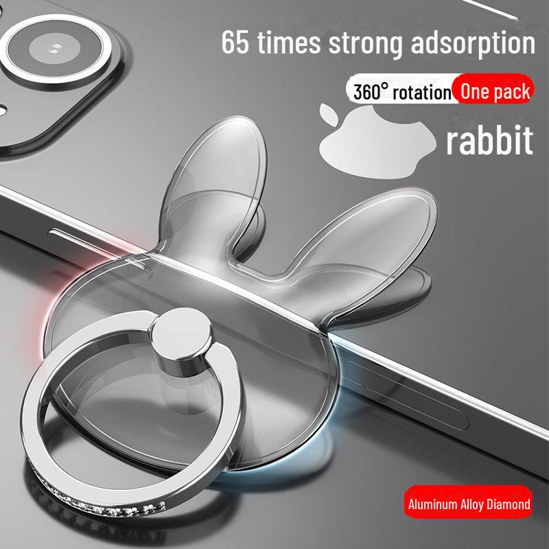 Прозрачная подставка для телефона с бриллиантами, вращающаяся на 360°, с прочным клеем