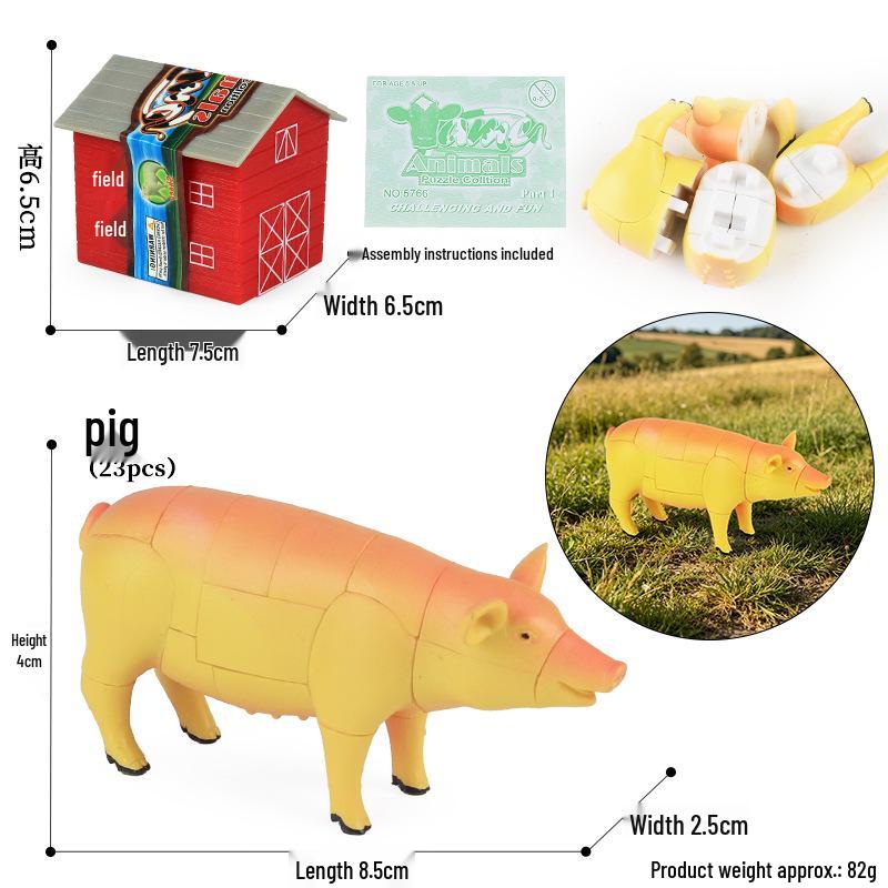 4D Stereo DIY Animal Model Kit: Eagle, Scorpion, Gecko, Rattlesnake, Spider, Lizard, Squirrel, Hedgehog