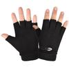 Men's Winter Fleece Warm Half Finger Gloves Stretch Fingerless Mittens for Outdoor Bicycle Driving Male Sports And Outdoors