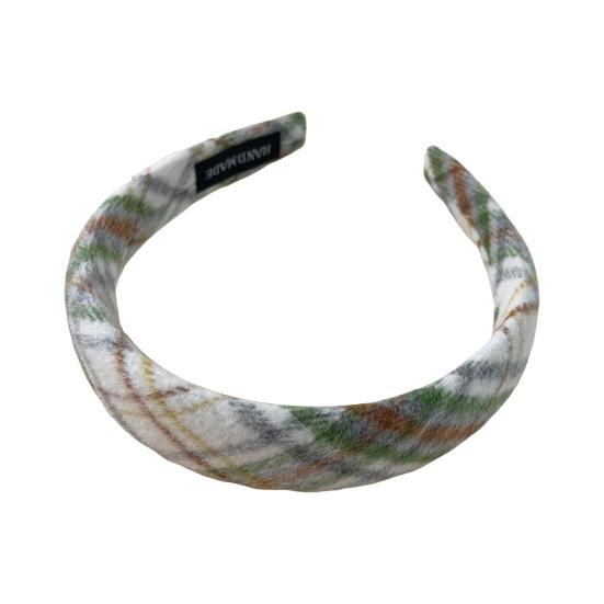 Мягкая клетчатая женская повязка на голову широкая повязка для волос легкая нескользящая петля для волос осень-зима для девочек