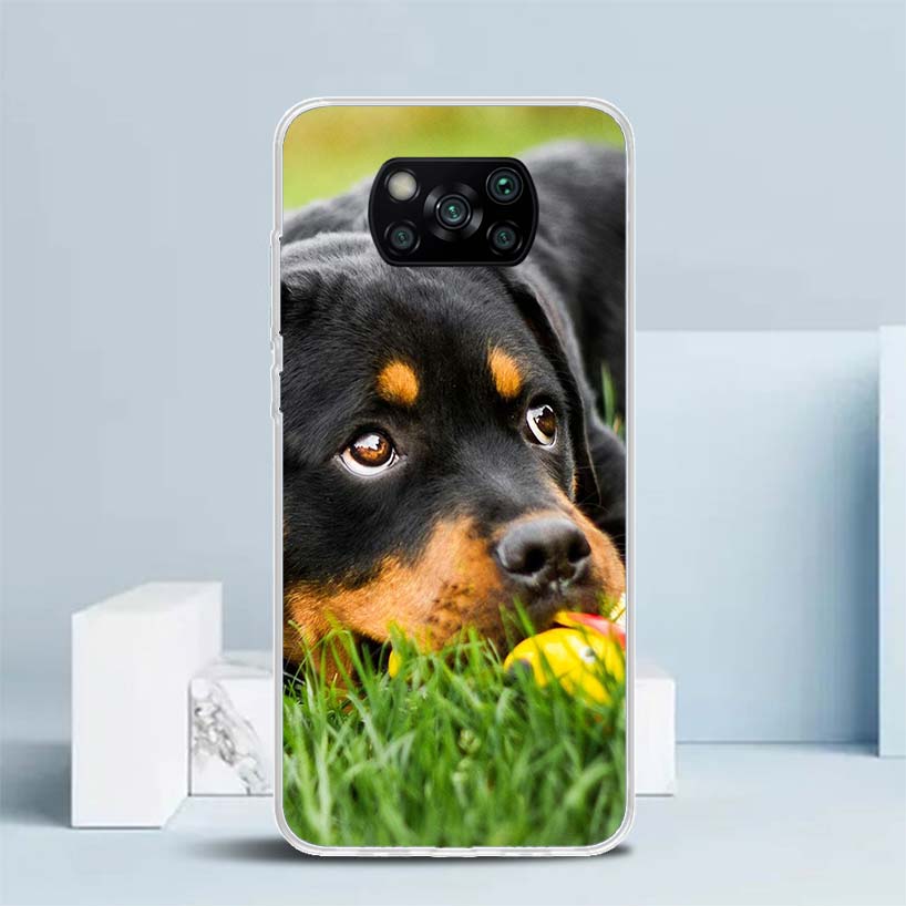 Rottweiler Dog Soft Cover for Xiaomi Poco F7 Ultra X7 X6 X5 Pro M7 Phone Case Redmi 15 15C 13 13C 12 12C 10 10C Print Shell Poco