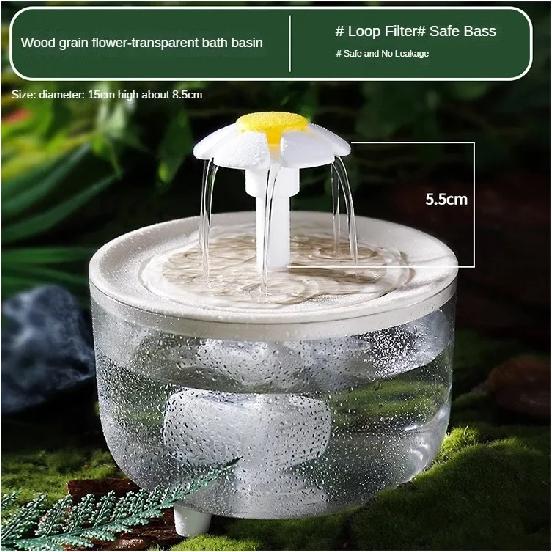 Auto Circulating 2-in-1 Parrot Bath & Pet Water Fountain Drip-Free Design for Small Pets USB Powered Pet Toys Bird Toys