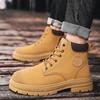 Мужские новые 2024 удобные повседневные спортивные нескользящие кожаные мужские ботинки для альпинизма на шнуровке, высокие ботинки, весна и осень